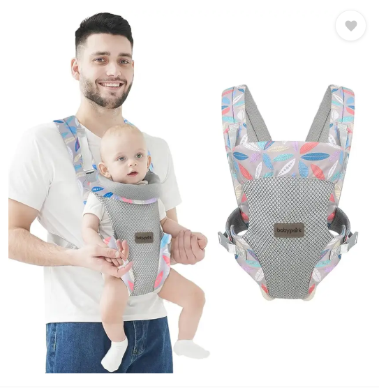 HANNEA 4 in 1 Baby Carrier, Adjustable Kangaroo Baby Carrier Front Baby Carrier (Multicolor, Front Carry facing in)