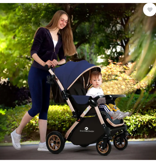 StarAndDaisy Ultra Multi-Purpose, Adjustment Stroller pram Travel Friendly Stroller (3, Dark Blue)