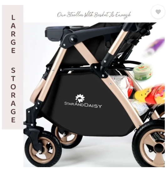 StarAndDaisy Ultra Multi-Purpose, Adjustment Stroller pram Travel Friendly Stroller (3, Dark Blue)