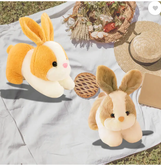 cuddlenest Cute Rabbit White Soft Toy, Furry Stuffed Animal, Extra Soft, Perfect for Kids - 32 cm (Brown)