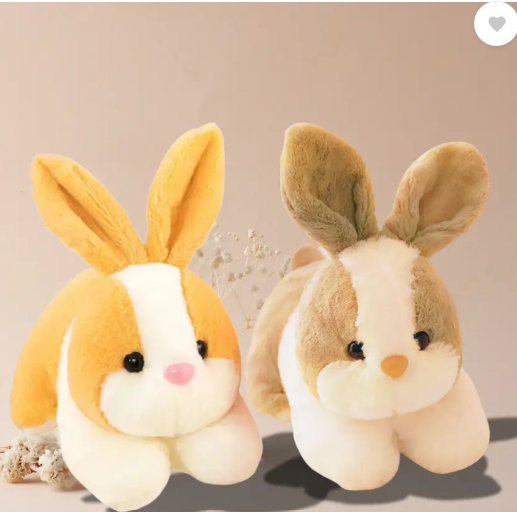 cuddlenest Cute Rabbit White Soft Toy, Furry Stuffed Animal, Extra Soft, Perfect for Kids - 32 cm (Brown)