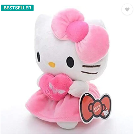 AVS Stuffed and Spongy Kitty Soft toy - 20 cm (Pink)