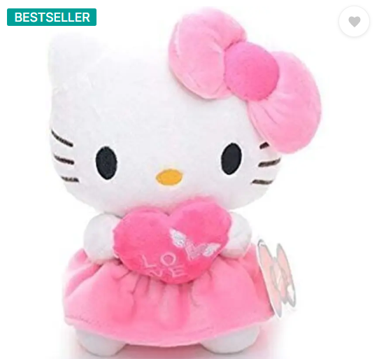 AVS Stuffed and Spongy Kitty Soft toy - 20 cm (Pink)