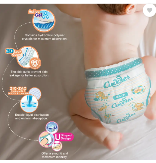 Cuddles - Super Pants Style Diaper - M (74 Pieces)