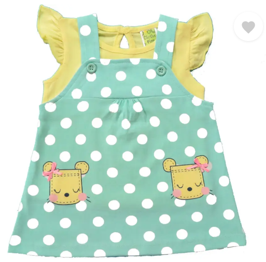 Baby Girls Midi/Knee Length Casual Dress (Green, Sleeveless)