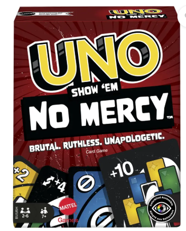 mattel GAMES UNO Show em No Mercy Card Game for Kids, Adults, Parties and Travel  (Multicolor)