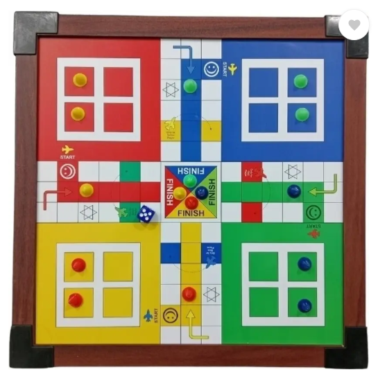 Fast Rush Ludo Board Game Snake & Ladders Board Game (2 in 1 Game Combo) Educational Board Games