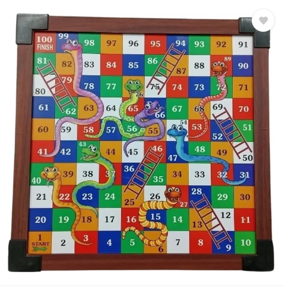 Fast Rush Ludo Board Game Snake & Ladders Board Game (2 in 1 Game Combo) Educational Board Games