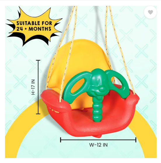 PLAYGRO Baby Home Play Fun Hanging Swing Chair Jhula for Kids & Toddlers (Multicolor)