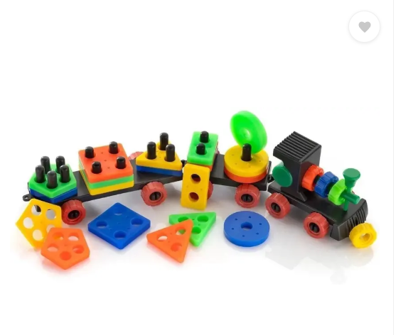 VrajVilla Blocks Puzzle Geometric Train Early Learning Educational Toy (Multicolor)
