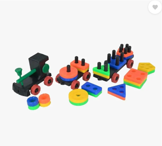 VrajVilla Blocks Puzzle Geometric Train Early Learning Educational Toy (Multicolor)