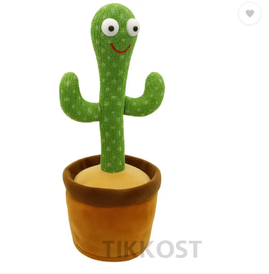 TIKKOST Talking Cactus Baby Toy - 20 mm (Green)