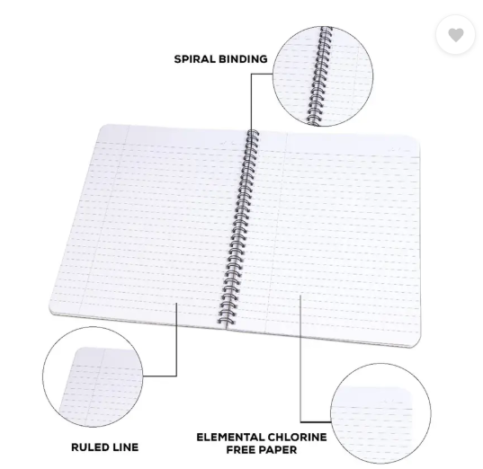 Classmate Pulse 1 Subject (297 X 210 mm) Spiral A4 Notebook Single Line 180 Pages (Multicolor, Pack of 3)