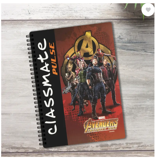 Classmate Pulse 1 Subject (297 X 210 mm) Spiral A4 Notebook Single Line 180 Pages (Multicolor, Pack of 3)