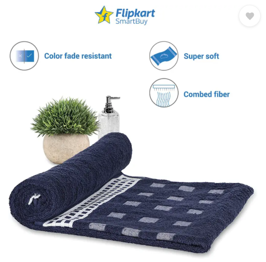 Flipkart SmartBuy 480 GSM Cotton Bath Towel