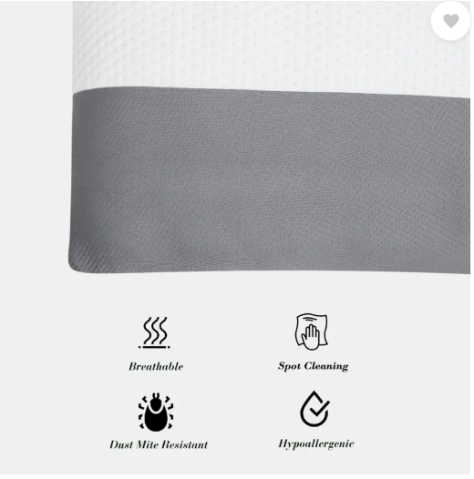 Flipkart Perfect Homes Luxury 16x24 Inch Grey and White Microfibre Geometric Sleeping Pillow Pack of 2 (White, Grey)