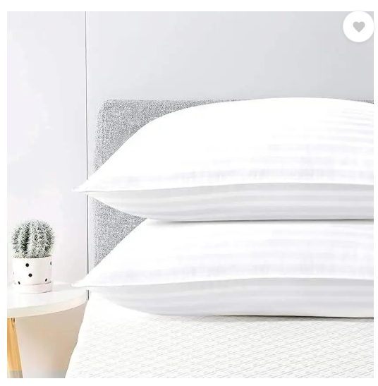 YandAM YandAM Microfibre Solid Sleeping Pillow Pack of 2 (White)