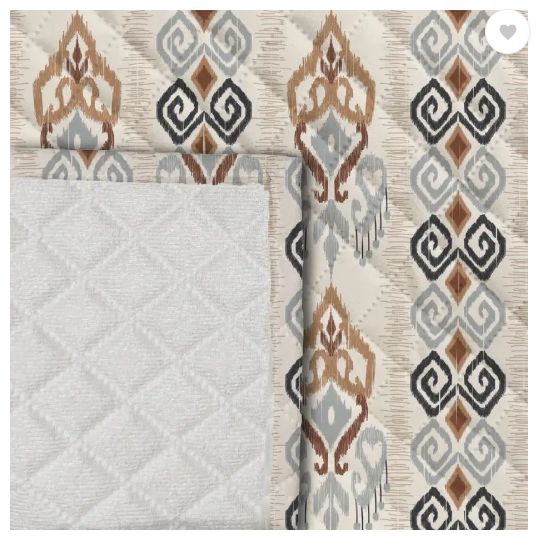 DECORIAN Velvet Geometric 3+1+1 Seater Sofa Cover (Ikkat Pack of 3)