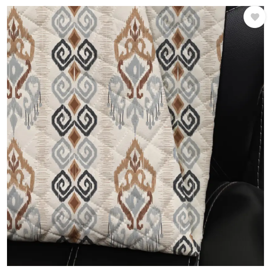 DECORIAN Velvet Geometric 3+1+1 Seater Sofa Cover (Ikkat Pack of 3)