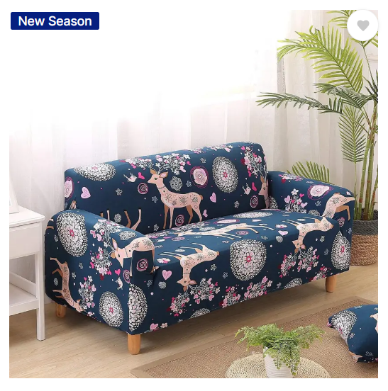 Rabhnoor Polyester Animal 3 Seater Sofa Cover (Multicolor Pack of 1)