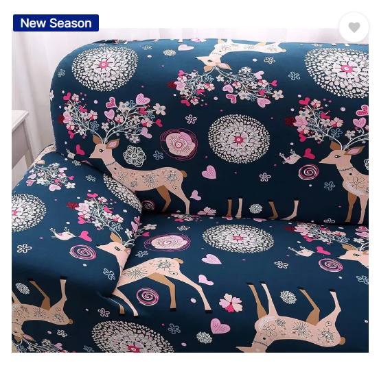 Rabhnoor Polyester Animal 3 Seater Sofa Cover (Multicolor Pack of 1)