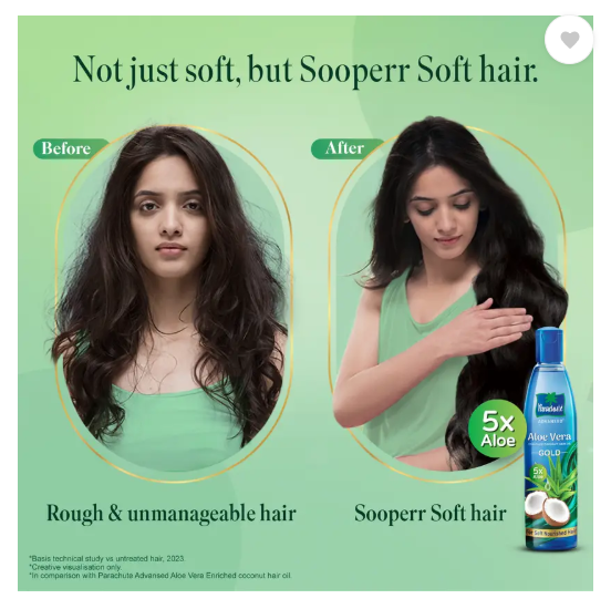 Parachute Advansed Aloe Vera Coconut Hair Oil GOLD, 5X Aloe Vera, Makes hair Sooperr soft Hair Oil  (800 ml)