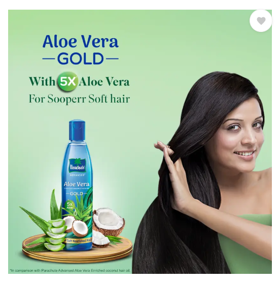 Parachute Advansed Aloe Vera Coconut Hair Oil GOLD, 5X Aloe Vera, Makes hair Sooperr soft Hair Oil  (800 ml)