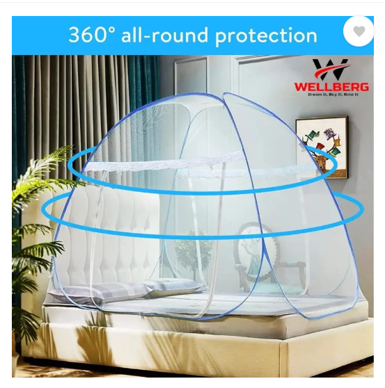 Flipkart SmartBuy Polyester Adults Washable FSB-MN-P-K-D-BLUE Z Mosquito Net  (Blue, Tent)