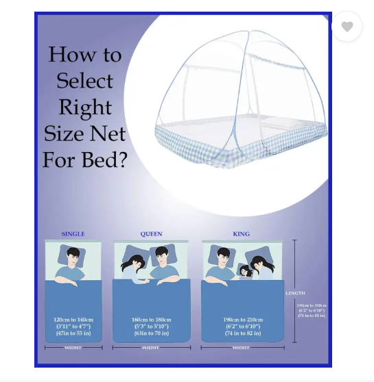 Flipkart SmartBuy Polyester Adults Washable FSB-MN-P-K-D-BLUE Z Mosquito Net  (Blue, Tent)