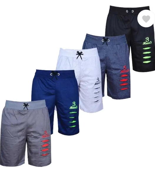 Short For Boys Sports Printed Pure Cotton  (Multicolor, Pack of 5)