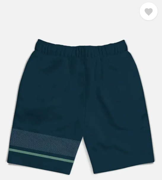 Short For Boys Casual Printed Cotton Blend  (Green, Pack of 2)