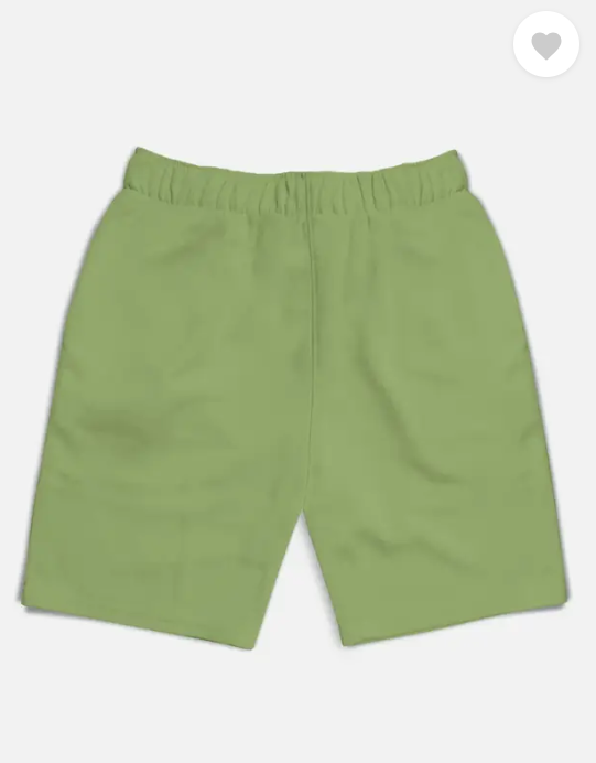 Short For Boys Casual Printed Cotton Blend  (Green, Pack of 2)