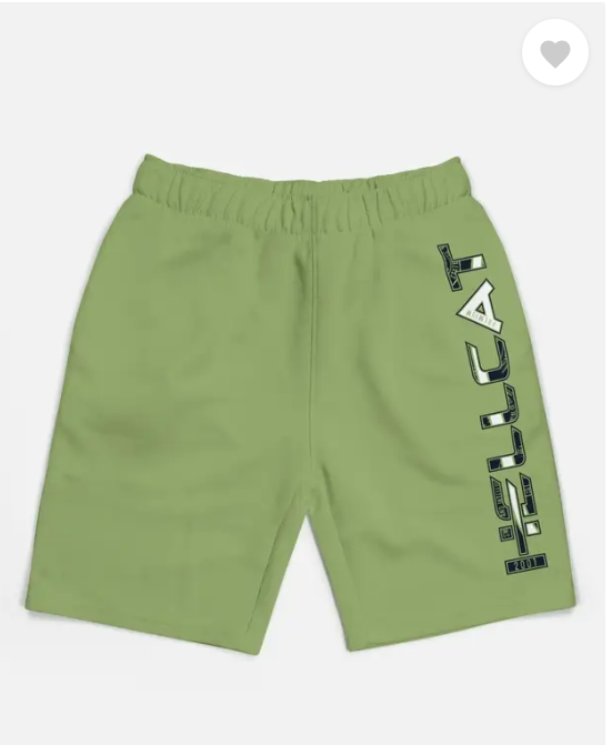 Short For Boys Casual Printed Cotton Blend  (Green, Pack of 2)