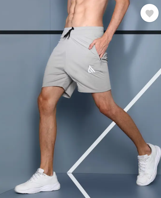 Pack of 2 Solid Men Black, Grey Basic Shorts, Beach Shorts, Baggy Shorts, Gym Shorts, Cycling Shorts