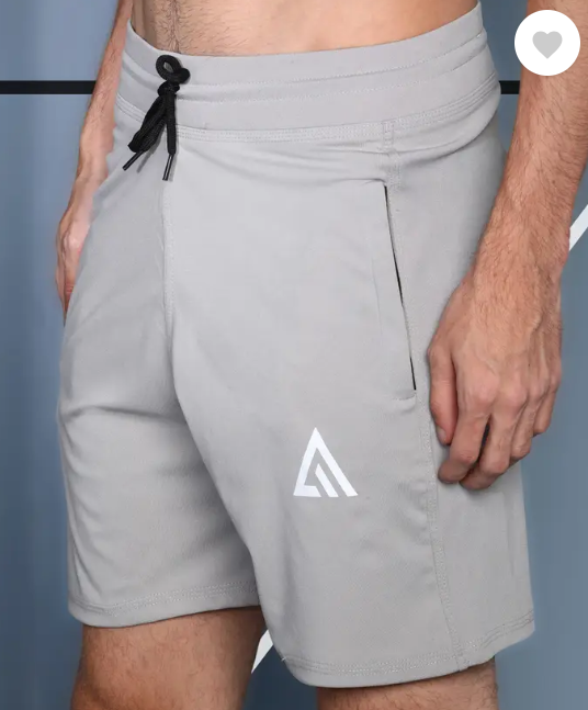 Pack of 2 Solid Men Black, Grey Basic Shorts, Beach Shorts, Baggy Shorts, Gym Shorts, Cycling Shorts