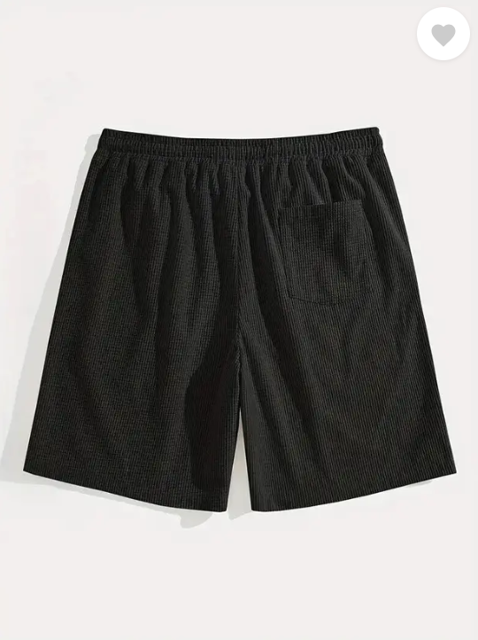 Solid Men Black Regular Shorts