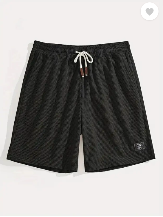 Solid Men Black Regular Shorts