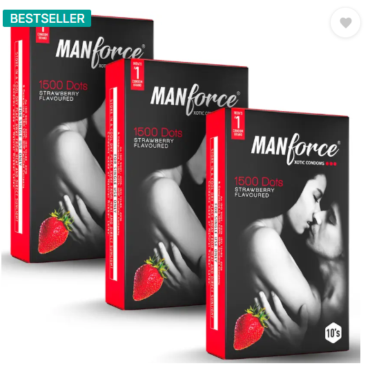 MANFORCE Strawberry Condom  (Set of 3, 30 Sheets)
