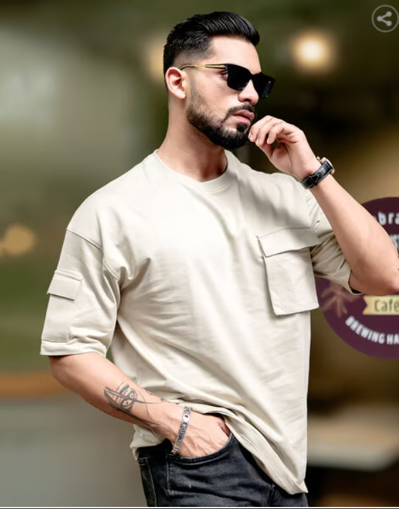 MANIAC Men Oversized Fit T-shirt
