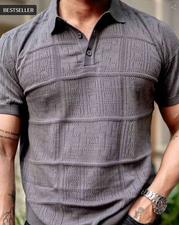 MANIAC Men Slim Fit Polo T-shirt