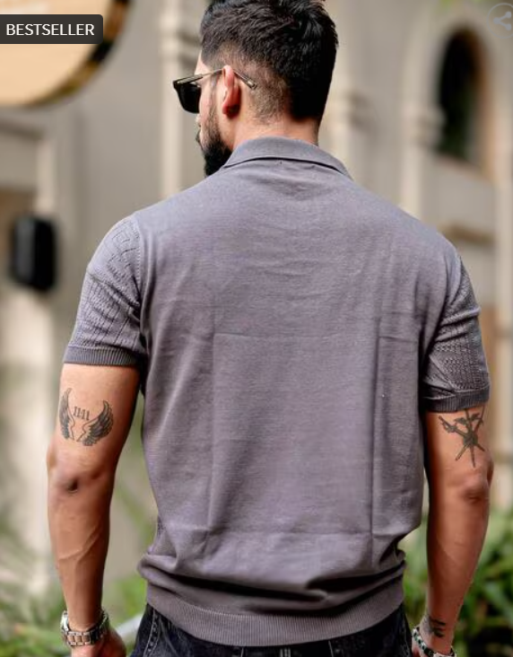 MANIAC Men Slim Fit Polo T-shirt