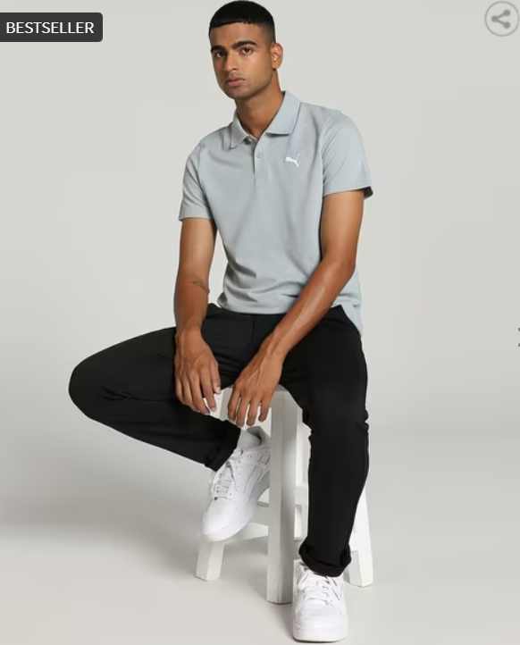 PUMA Mens Slim Fit Polo T-Shirt