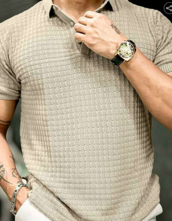 MANIAC Men Slim Fit Polo T-Shirt with Short Sleeves