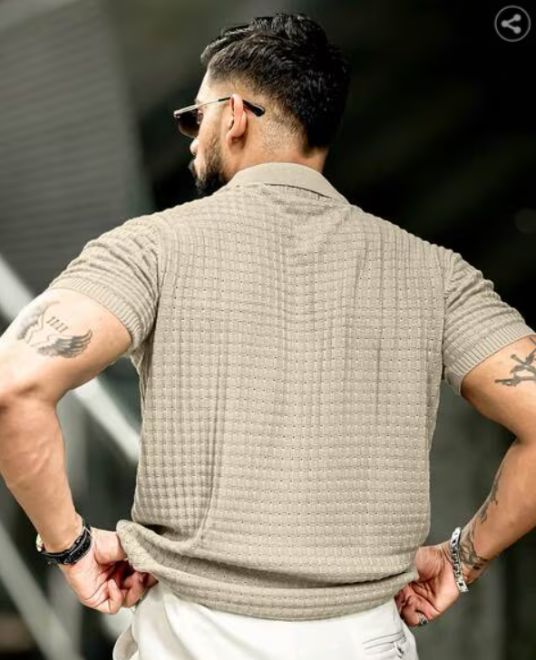 MANIAC Men Slim Fit Polo T-Shirt with Short Sleeves