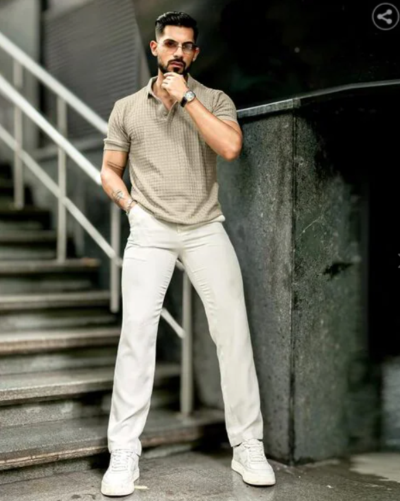 MANIAC Men Slim Fit Polo T-Shirt with Short Sleeves