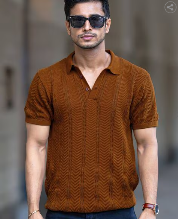 MANIAC Men Slim Fit Polo T-Shirt with Short Sleeves