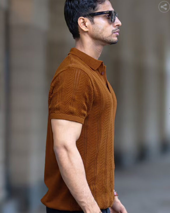MANIAC Men Slim Fit Polo T-Shirt with Short Sleeves