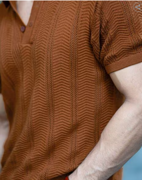 MANIAC Men Slim Fit Polo T-Shirt with Short Sleeves