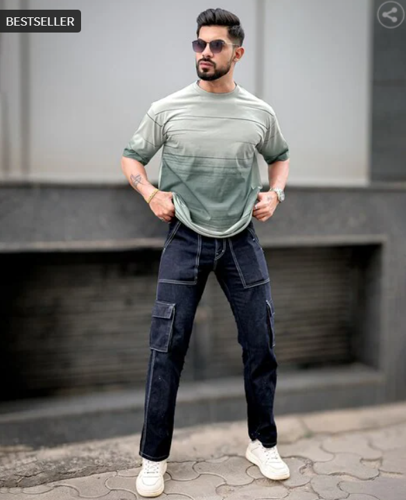 MANIAC Men Oversized Fit T-shirt