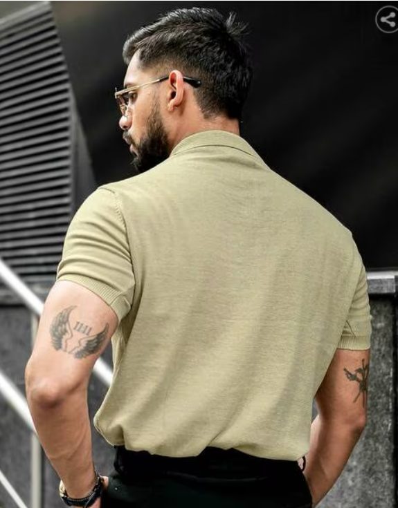 MANIAC Men Slim Fit Polo T-Shirt